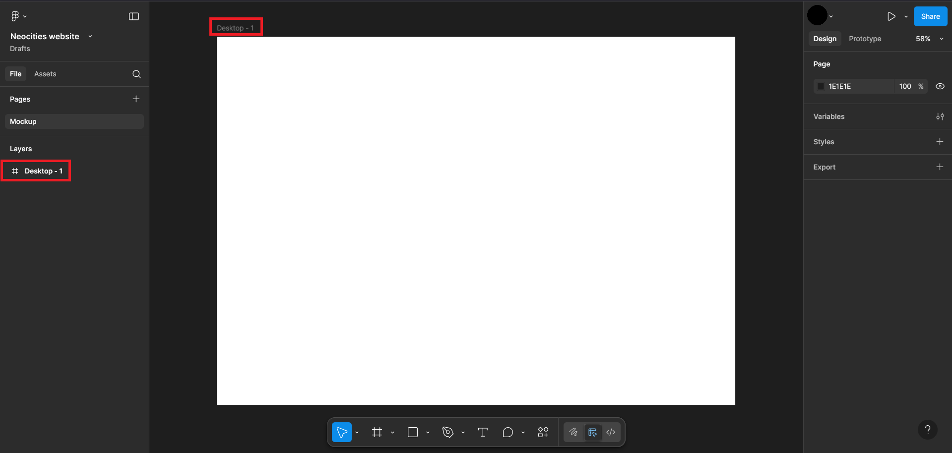 Photo of Figma's Canvas and frames.
