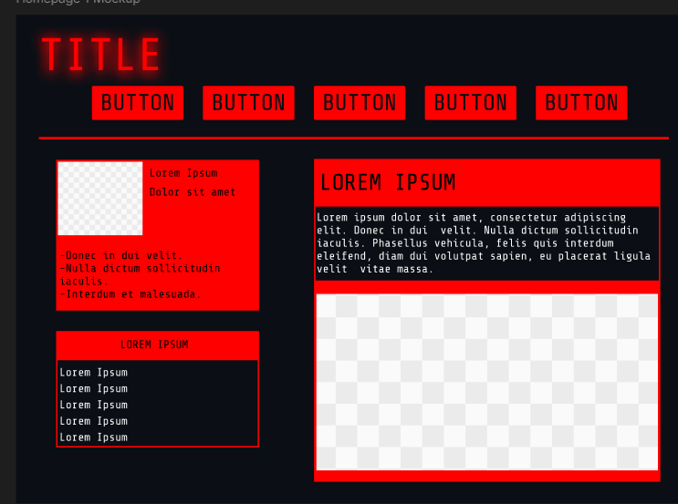 Photo showing an old version of a layout.