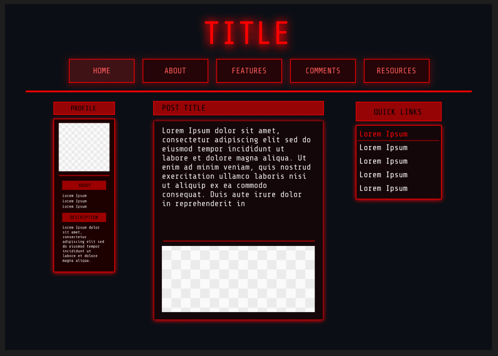 Photo mockup of final design for homepage.