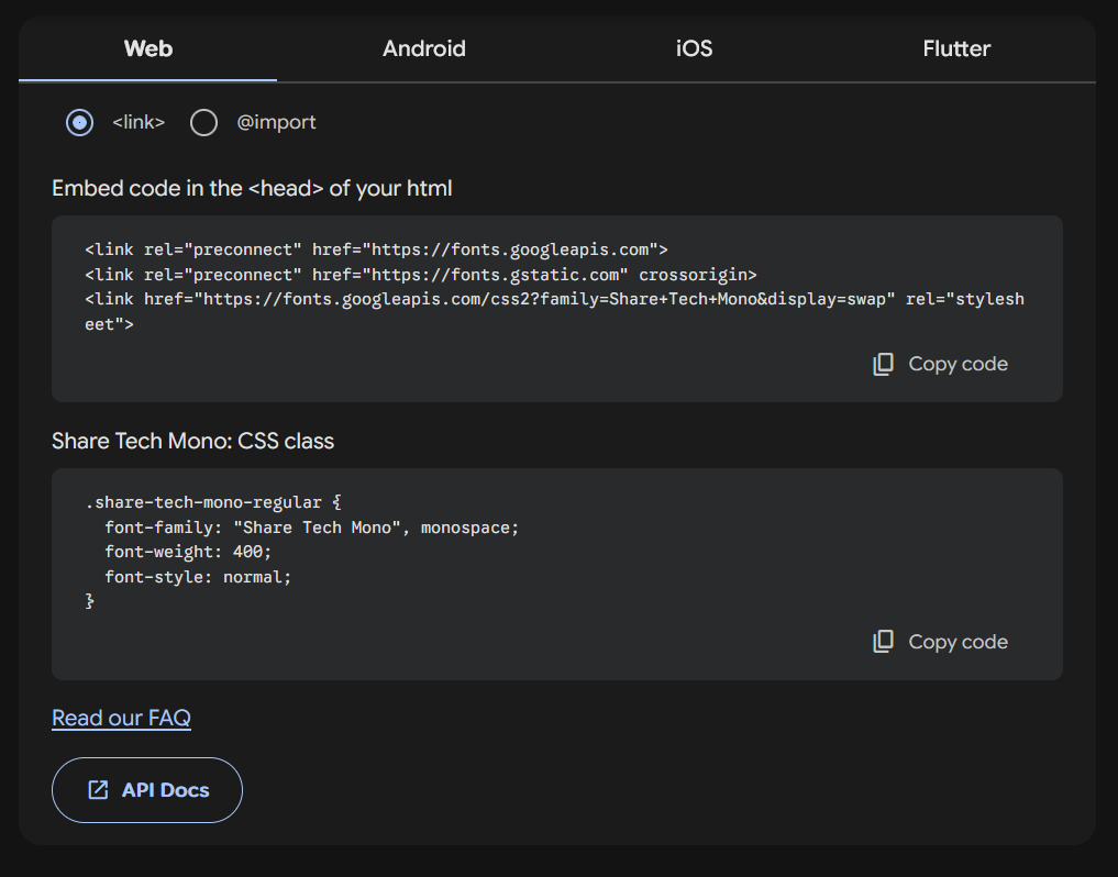 Photo showing embed of font.